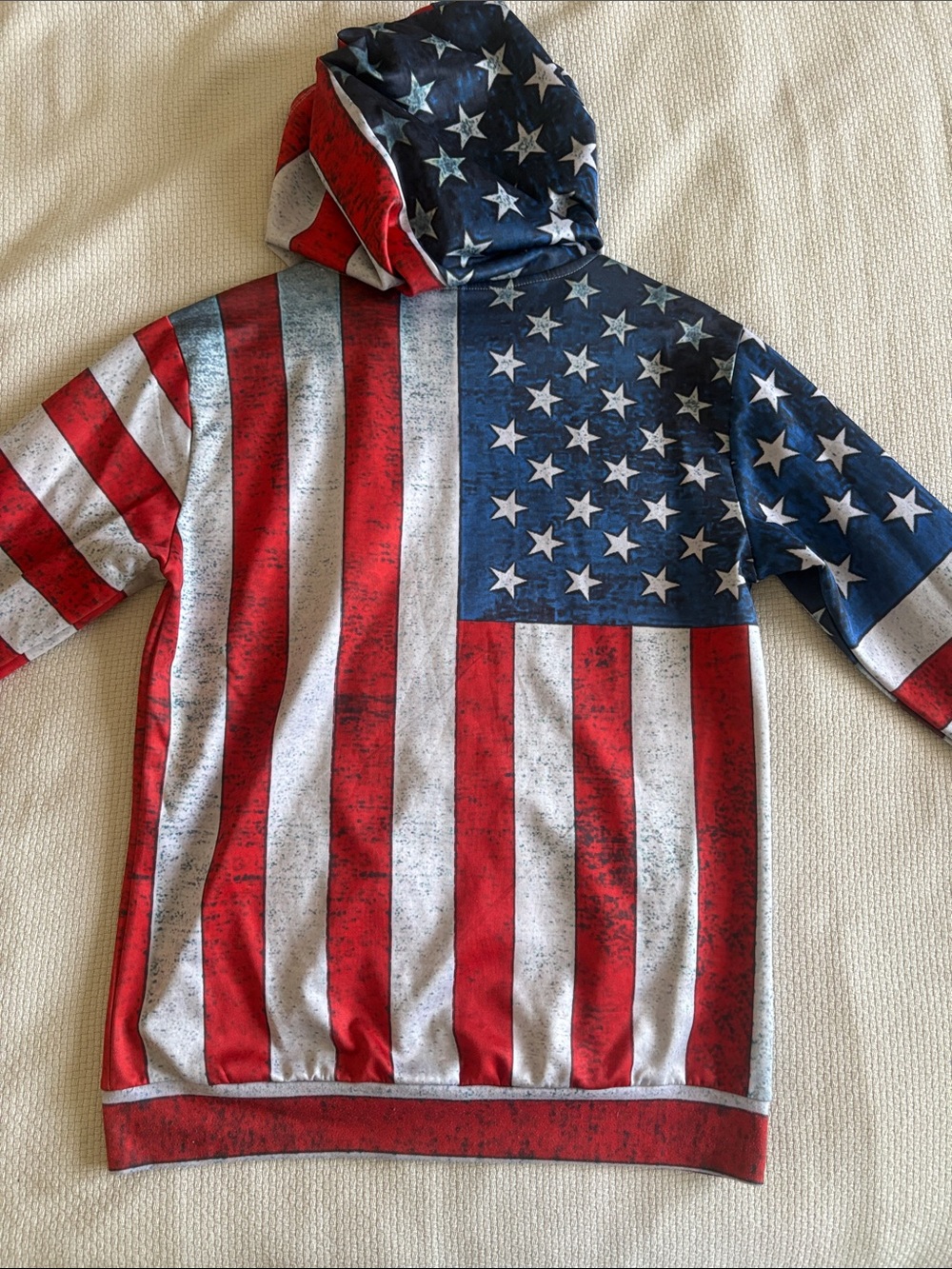 American Flag Hooded Sweater - Red, White & Blue - Picture 6 of 6